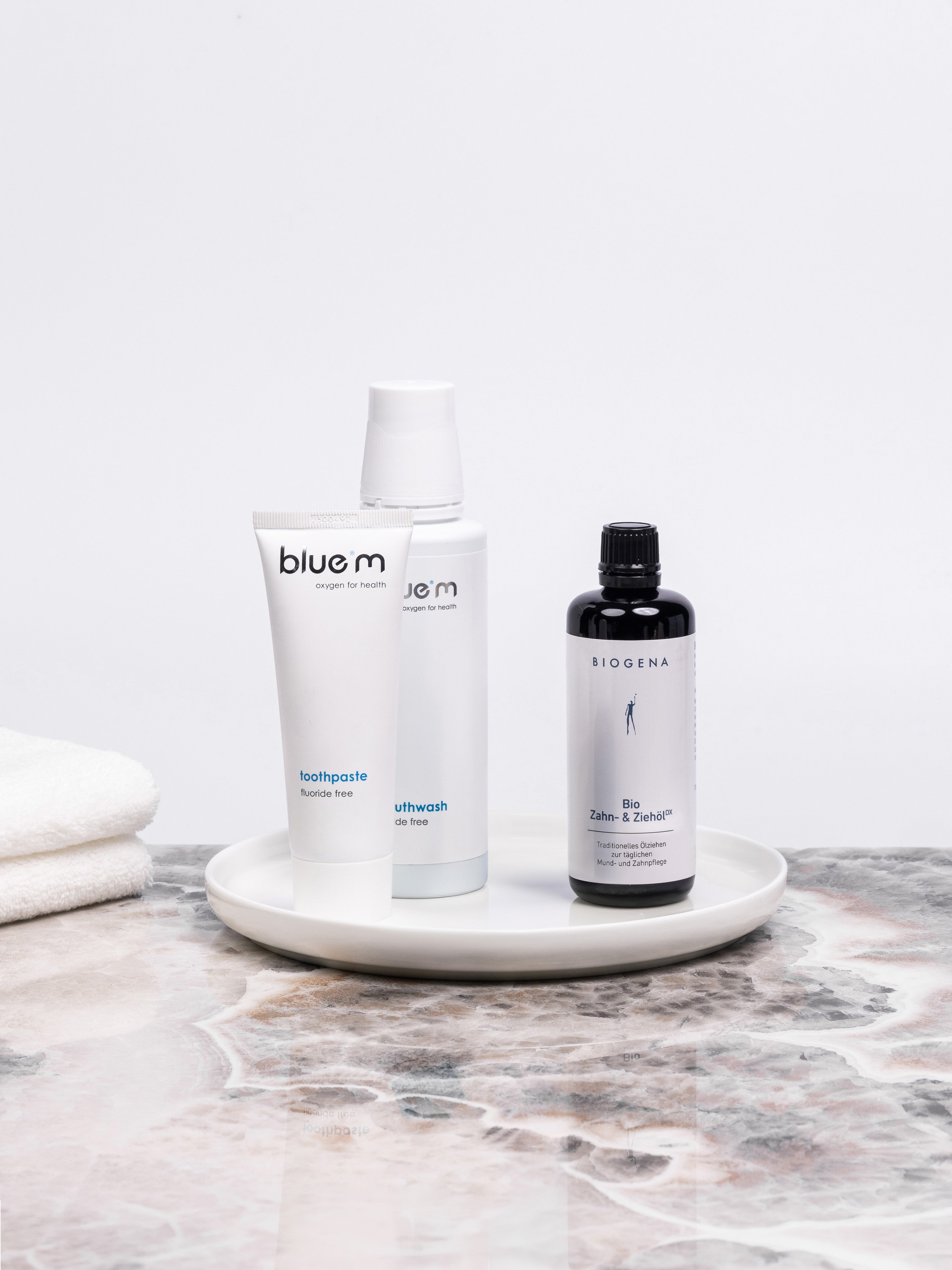 Das 28PRO kleine Pflegeset bestehend aus Zahngel, Mundspülung und Biogena Zahn- & Ziehöl.